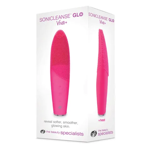 Máy Rửa Mặt Siêu Âm Sonicleanse Glo Viva Rio FADH - Công Nghệ Nhiệt, 7 Mức Cường Độ, Làm Sạch Sâu Cho Da Mặt Mịn Màng, Thuận Tiện Du Lịch