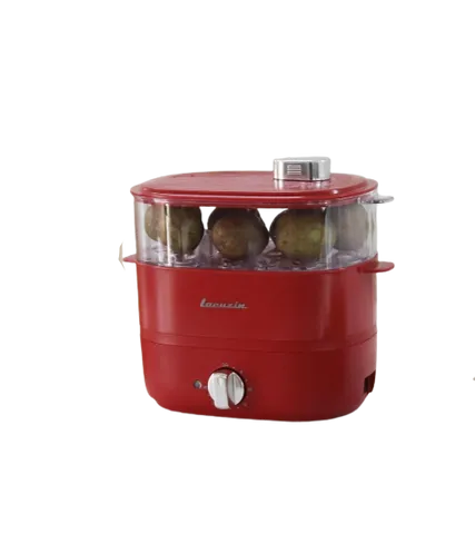 Nồi Hấp Mini Đa Năng 2 Tầng Lacuzin - Nấu Ăn Lành Mạnh, Đồ Gia Dụng Bếp, Hấp Thức Ăn Tươi Ngon, Dung Tích 2L