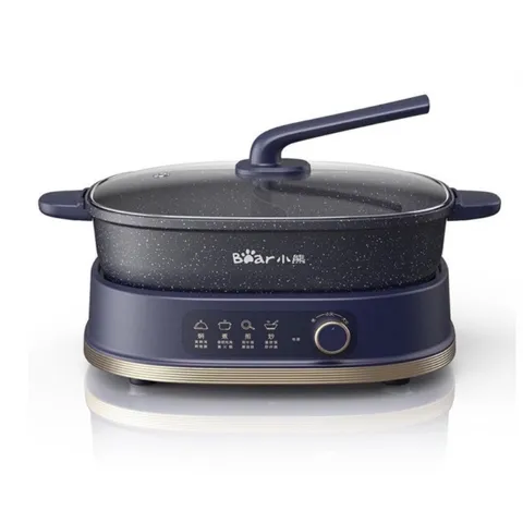 Nồi Lẩu Điện Đa Năng Bear DHG-C60J5 - Dung Tích 6L, Công Suất 1600W, Thiết Kế Sang Trọng, Phù Hợp Để Nấu Lẩu, Chiên, Xào