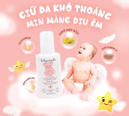 Phấn Rôm Babycoccole Dạng Nước 125ml - Chăm Sóc Da Cho Bé Từ Sơ Sinh, Giúp Da Mềm Mịn Khô Thoáng, Ngăn Ngừa Hăm Ngứa