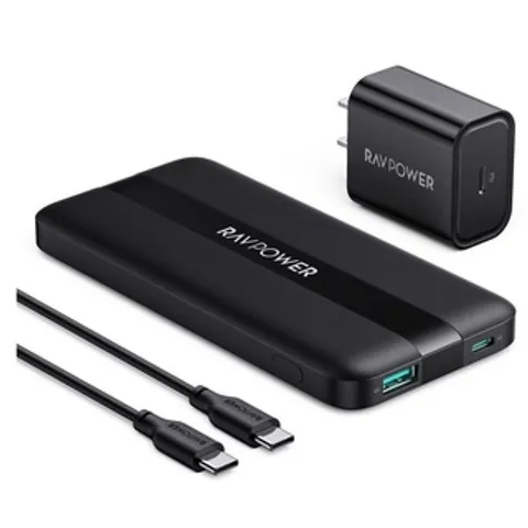 Pin sạc nhanh RAVPower 10000mAh RP-PB236 20W - Sạc dự phòng mỏng nhẹ, dung lượng lớn, sạc nhanh Type C công suất 20W