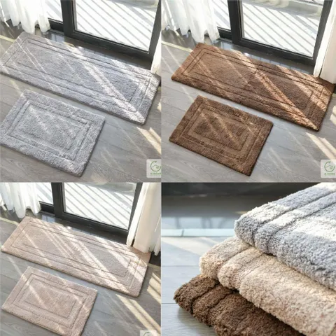 Thảm Len Lông Màu Trơn Ghome TC02 - Thảm Trang Trí Nhà Cửa Đẹp, Chống Trơn Trượt, Cảm Giác Êm Ái - Nhiều Kích Thước và Màu Sắc