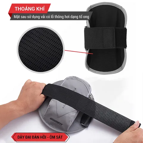 Túi Đeo Điện Thoại Chạy Bộ Phản Quang GoodFit GF201RA - Đa Năng Cho Tập Luyện, Chống Thấm, Dùng Được Mọi Điện Thoại