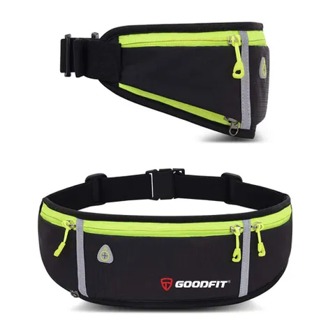 Túi Đeo Hông Chạy Bộ GoodFit GF106RB - Túi Đeo Bụng Thể Thao Unisex Chống Thấm Nước, Ngăn Đựng Chai Nước và Tai Nghe