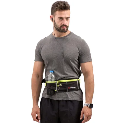 Túi Đeo Hông Chạy Bộ GoodFit GF106RB - Túi Đeo Bụng Thể Thao Unisex Chống Thấm Nước, Ngăn Đựng Chai Nước và Tai Nghe