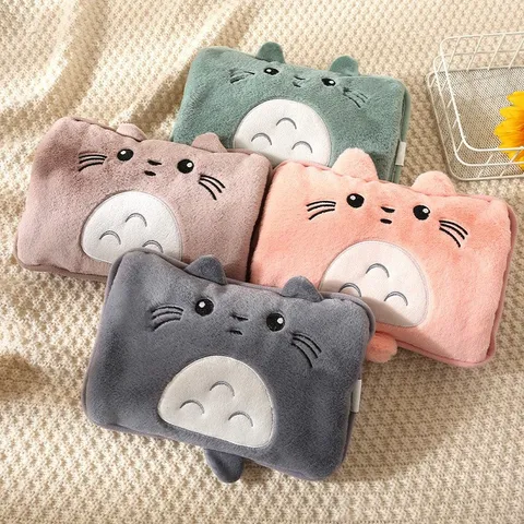 Túi Sưởi Ấm Cắm Điện Hình Mèo Đáng Yêu - Nhiều Màu Sắc, Giữ Ấm Cơ Thể, Chườm Nóng Tiện Dụng Cho Mùa Đông