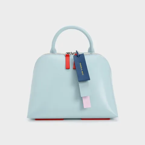 Túi xách Charles & Keith Cockade Bowling Bag CK2-51220015 Blue
