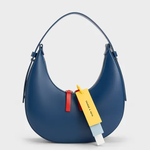 Túi xách Charles & Keith Cockade Crescent Hobo Bag CK2-41220016 Navy