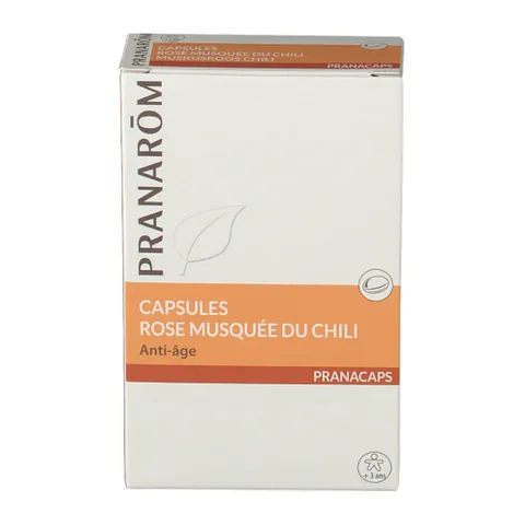 Viên Uống Dầu Tầm Xuân Pranarom Capsules Rose Musquee Du Chili - Hỗ Trợ Làm Sạch Da, Tăng Sinh Collagen, Chống Lão Hóa Da 40 Viên