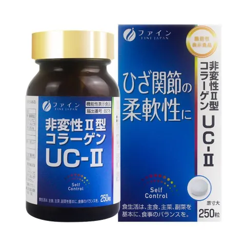 Viên Uống Bổ Xương Khớp UC-II Fine Japan 250 Viên - Hỗ Trợ Giảm Đau và Phục Hồi Sức Khỏe Khớp Chắc Khỏe Từ Nhật Bản