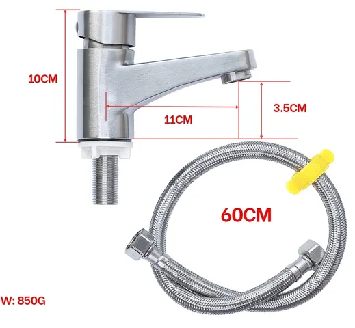 Vòi Lavabo Lạnh Inox 304 Nguyên Khối - Thiết Kế Đơn Giản, Hiện Đại Cho Chậu Rửa Mặt Hobby Home Decor LBL1