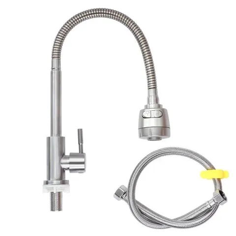 Vòi Rửa Chén Lạnh Lò Xo HOBBY Home Decor LXL - Thiết Kế Đa Năng, Phun Mạnh và Phun Đều, Dây Nóng Lạnh 60cm, Chất Liệu Inox 304
