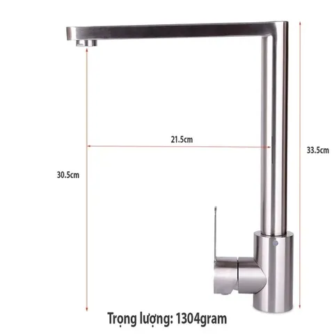 Vòi Rửa Chén Nóng Lạnh Inox 304 HOBBY RCDV - Thiết Kế Cao Cấp Không Gỉ, Phù Hợp Với Đa Số Chậu Rửa Bát
