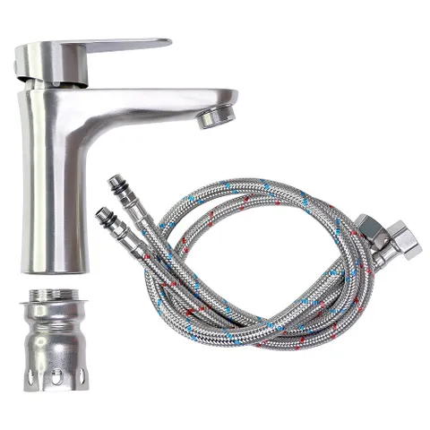 Vòi Lavabo Nóng Lạnh Hobby VRM2 Inox 304 Chống Gỉ - Thiết Kế Tiết Kiệm Nước, Dễ Sử Dụng Cho Bồn Rửa Mặt