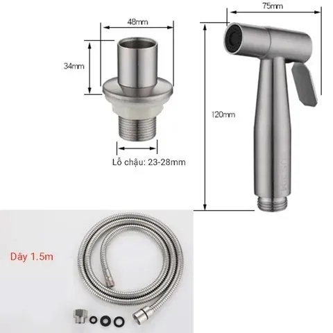 Vòi xịt chậu rửa chén Inox 304 Hobby Home Decor GB1 - Thiết bị vệ sinh cao cấp, dễ lắp đặt, tiện lợi cho mọi nhà bếp