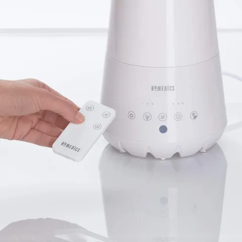 Máy tạo ẩm và khuếch tán tinh dầu HoMedics UHE-WM10 2 trong 1 - Phun sương ấm/lạnh, điều khiển từ xa, bảo vệ sức khỏe, thiết kế hiện đại