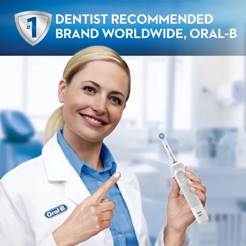 Bàn Chải Đánh Răng Điện Oral-B Pro 100 - Công Nghệ Làm Sạch Đột Phá, Tay Cầm Chống Nước, Hỗ Trợ Chăm Sóc Răng Miệng Toàn Diện