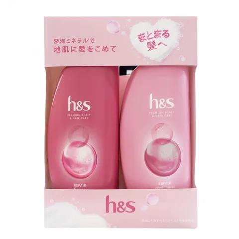 Bộ Dầu Gội Xả H&S Màu Hồng - Hỗ Trợ Cải Thiện Gàu, Phục Hồi Tóc Khỏe Mạnh, Giảm Ngứa Da Đầu, Dưỡng Ẩm Tóc
