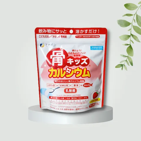 Bột Canxi Cá Tuyết Vị Dâu Fine Japan - Hỗ Trợ Phát Triển Xương Răng Chắc Khỏe Cho Trẻ Em Và Bà Bầu, Dễ Uống, Dinh Dưỡng Tối Ưu