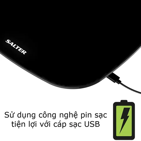 Cân sức khỏe điện tử Eco Salter 9221BK3R - Thiết kế sang trọng, màn LCD dễ đọc, pin sạc tiện lợi cho gia đình