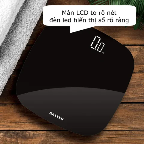 Cân sức khỏe điện tử Eco Salter 9221BK3R - Thiết kế sang trọng, màn LCD dễ đọc, pin sạc tiện lợi cho gia đình