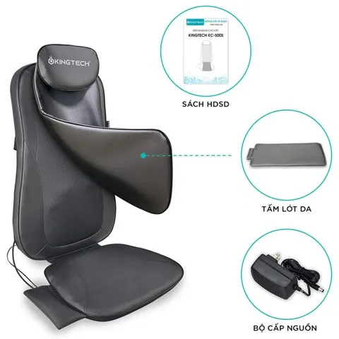 Đệm Ghế Massage Lưng 3D KINGTECH KC-500S - Thiết Kế Công Thái Học, Công Nghệ Shiatsu Hiện Đại, Giải Pháp Thư Giãn Tối Ưu
