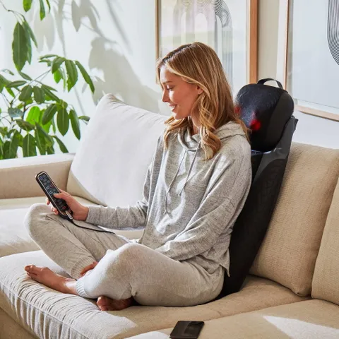 Đệm Ghế Massage Shiatsu HoMedics MCS-95 - 4 Vùng Massage Độc Lập, Công Nghệ 3D TruTouch, Giảm Đau Cổ Vai Mông Lưng