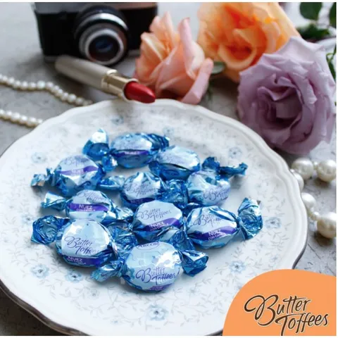 Hộp thiếc kẹo Arcor Butter Toffees vị sữa chua 332g - Hương vị kem, caramen và sữa chua thơm ngon, quà tặng hấp dẫn mọi lứa tuổi