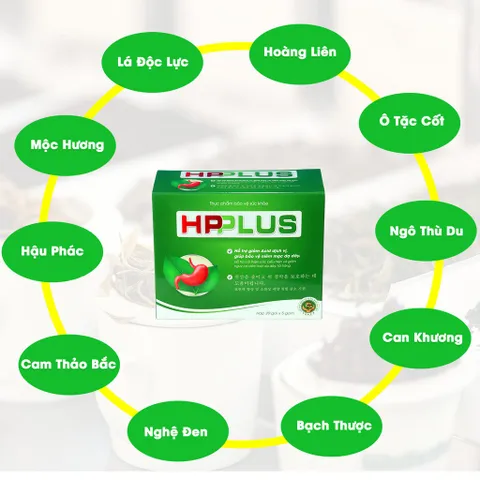 Bột uống HP Plus hỗ trợ sức khỏe dạ dày - Giảm đau, ợ chua, ợ nóng - Thực phẩm chức năng tiêu hóa hiệu quả 20 gói x 5g