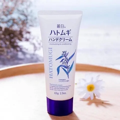 Kem Dưỡng Da Tay Hatomugi Moisturizing - Chiết Xuất Ngọc Trai và Hạt Ý Dĩ, 65g - Cấp Ẩm Mềm Mại 