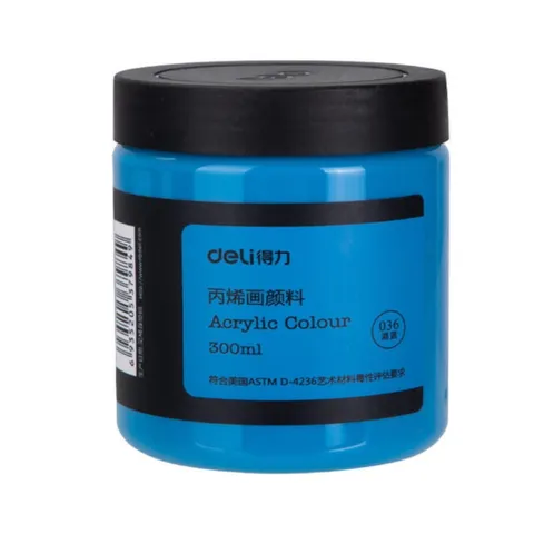 Màu Acrylic 3D Deli 73875 - Màu Vẽ Vải, Giày Đa Chất Liệu, Độ Che Phủ Cao, An Toàn, Không Độc Hại, Hũ 300ml