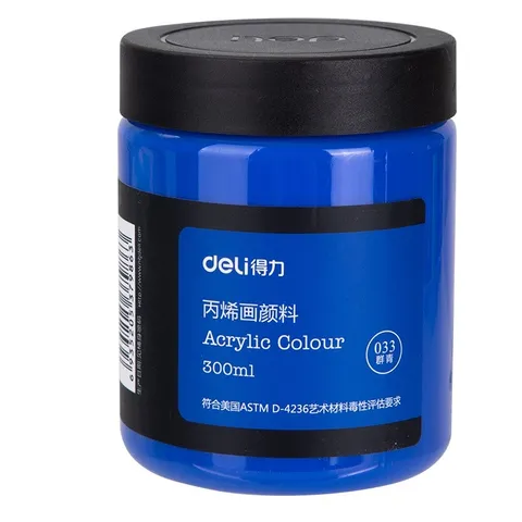 Màu Acrylic 3D Deli 73875 - Màu Vẽ Vải, Giày Đa Chất Liệu, Độ Che Phủ Cao, An Toàn, Không Độc Hại, Hũ 300ml