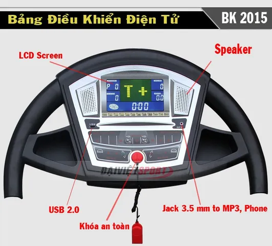 Máy Chạy Bộ Điện KingSport BK-2015 3.0HP - 10 Chương Trình Tập Thể Dục Thông Minh, Khung Thép Chắc Chắn, Thiết Kế Hiện Đại, Tối Ưu Cho Người Tập