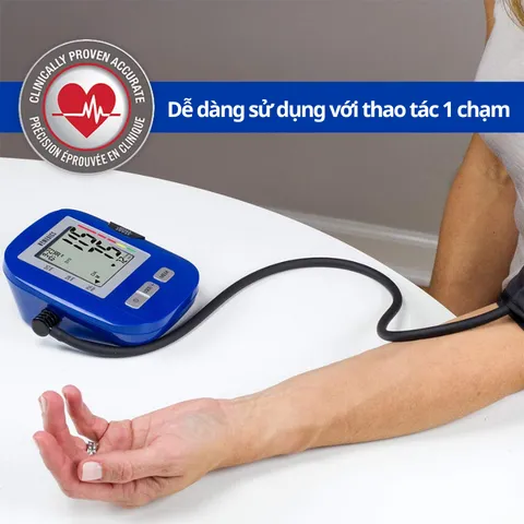 Máy Đo Huyết Áp Bắp Tay HoMedics BPA-0200 - Công Nghệ Smart Measure, Lưu Trữ 120 Kết Quả, Đo Nhanh Chính Xác, Dễ Dàng Sử Dụng