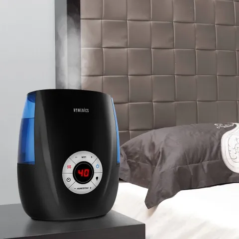 Máy Tạo Độ Ẩm Siêu Âm Khử Khuẩn HoMedics UHE-WM68 - Công Nghệ Phun Sương Lạnh/Nóng, Tăng Cường Chất Lượng Không Khí, Bảo Hành 2 Năm