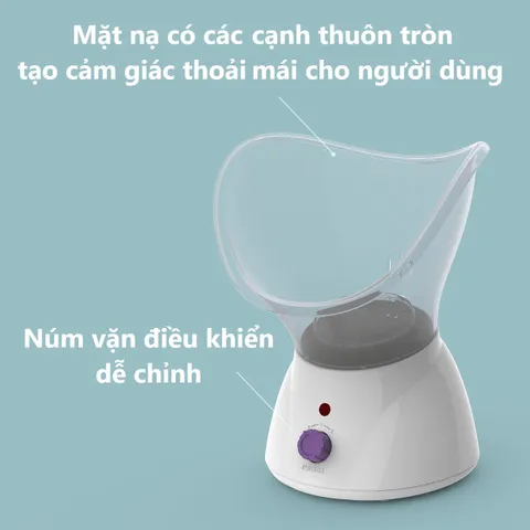 Máy Xông Hơi Mặt HoMedics FAC-40WTA/FAC-40GYA - 2 Mức Nhiệt Độ, Bầu Xông Mũi, Thư Giãn Như Spa, Bảo Hành 2 Năm