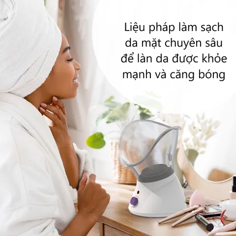 Máy Xông Hơi Mặt HoMedics FAC-40WTA/FAC-40GYA - 2 Mức Nhiệt Độ, Bầu Xông Mũi, Thư Giãn Như Spa, Bảo Hành 2 Năm