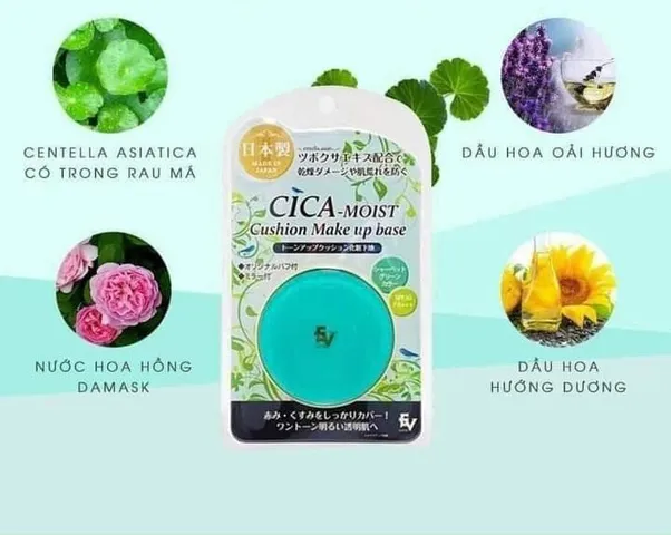 Phấn Nước Cica Moist Cushion Make Up Base SPF30 PA++++ Nhật Bản - Lớp Nền Tự Nhiên, Chống Nắng, Dưỡng Da Mịn Màng
