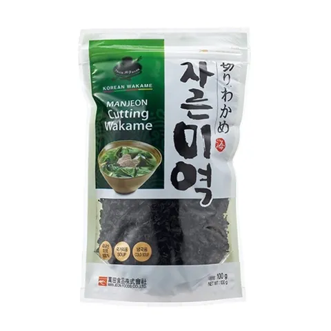 Rong biển khô Wakame Manjeon 100g - Hương vị tự nhiên Hàn Quốc, giàu dinh dưỡng, chế biến linh hoạt cho món ăn hấp dẫn