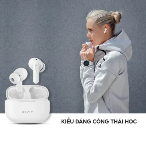 Tai Nghe Bluetooth Havit TW 967 - Thiết Kế Công Thái Học Thời Trang, Âm Thanh Chân Thực, Thời Gian Nghe Lên Đến 5 Giờ