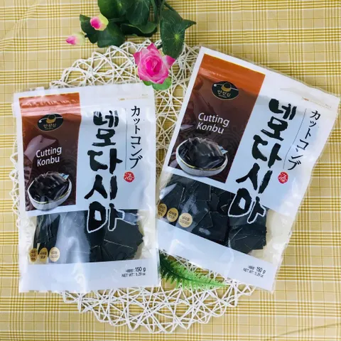 Tảo bẹ khô Manjeon Konbu - Thực phẩm dinh dưỡng tự nhiên Hàn Quốc, đóng gói tiện lợi 150g, nguyên liệu chế biến đa dạng