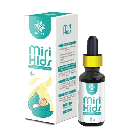 Tinh Dầu Húng Chanh Miri Kids Fanmec - Hỗ Trợ Tăng Đề Kháng, Lành Tính, Dễ Uống Cho Trẻ Nhỏ và Gia Đình, Hỗ Trợ Khỏe Mạnh Tự Nhiên