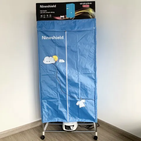 Tủ Sấy Quần Áo Nineshield KB006 1300W Có Điều Khiển Từ Xa - Sấy Nhanh, Tiết Kiệm Điện, Đảm Bảo Mùi Hương Tươi Mát