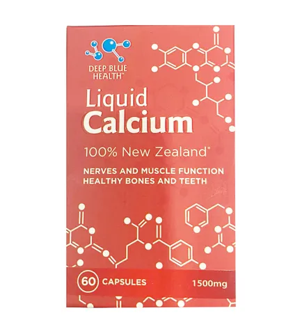 Viên Uống Bổ Sung Canxi Deep Blue Health Calcium 60 Viên - Hỗ Trợ Sức Khỏe Xương Khớp, Hấp Thụ Canxi Tốt Hơn, Dành Cho Người Cao Tuổi và Vận Động Viên