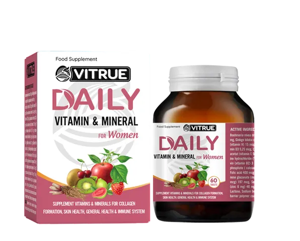 Viên Vitamin Tổng Hợp Dành Cho Nữ Vitrue Daily Vitamin & Mineral 60 Viên - Bổ Sung Vitamin & Khoáng Chất Thiết Yếu, Tăng Cường Sức Khỏe