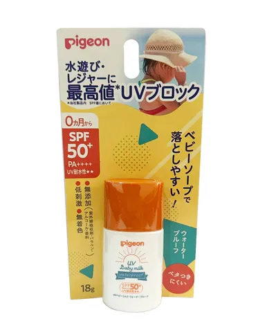 Kem Chống Nắng Pigeon SPF50 PA+++ Cho Bé - An Toàn, Dịu Nhẹ, Chống Nước, Dành Cho Da Nhạy Cảm, 18g