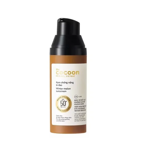 Kem Chống Nắng Cocoon Bí Đao SPF 50 PA++++ - Bảo Vệ Da Quang Phổ Rộng Với Chiết Xuất Thiên Nhiên & An Toàn Cho Da