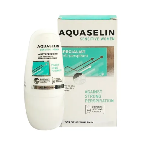 Lăn khử mùi Aquaselin Sensitive Women - Giảm mồ hôi hiệu quả cho nữ, nhẹ dịu, không cồn - 50ml