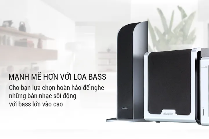 Loa Bluetooth Microlab FC361BT 2.1 - Hệ thống 60W với Bass 5.25, Âm thanh Trong trẻo, Kết nối Bluetooth tiện lợi