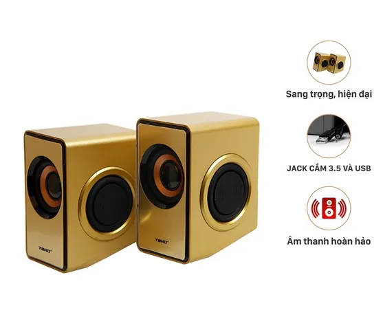 Loa Máy Tính 2.0 Tako A760 Công Suất 6W - Âm Thanh Sống Động, Thiết Kế Hiện Đại Cho PC, Laptop, TV